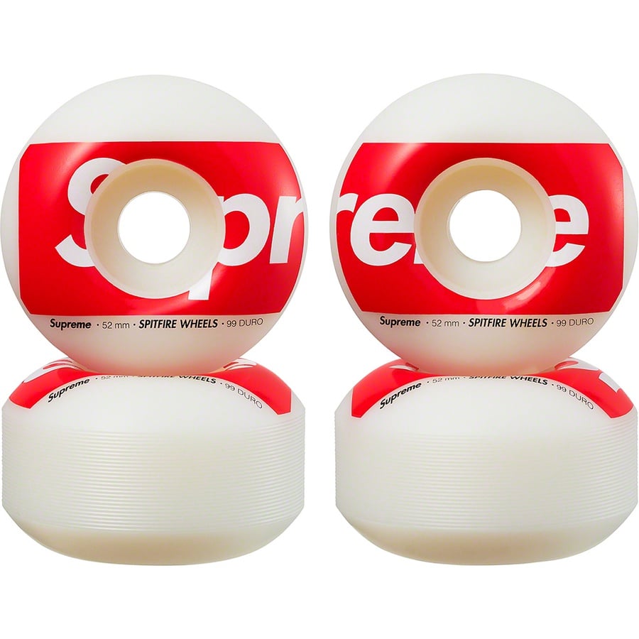 Details on Supreme Spitfire Shop Wheels (Set of 4) White 52mm from spring summer
                                                    2022 (Price is $36)