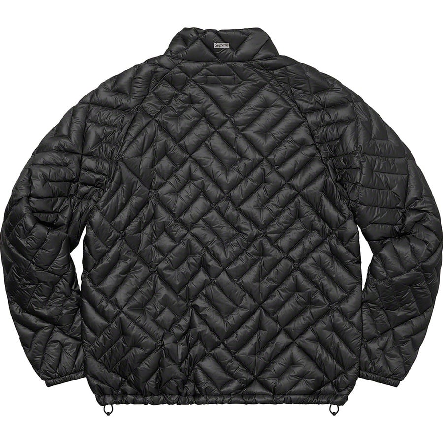 Details on Spellout Quilted Lightweight Down Jacket Black from spring summer 2022 (Price is $248)