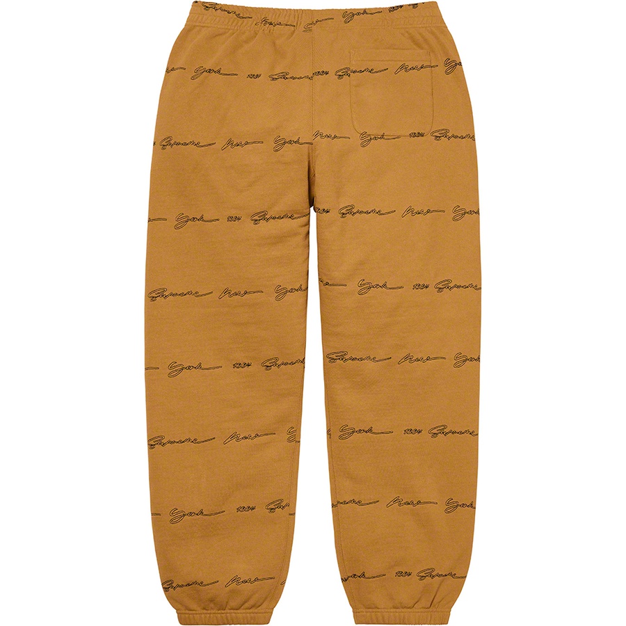 Details on Script Stripe Sweatpant Dark Mustard from spring summer
                                                    2022 (Price is $158)