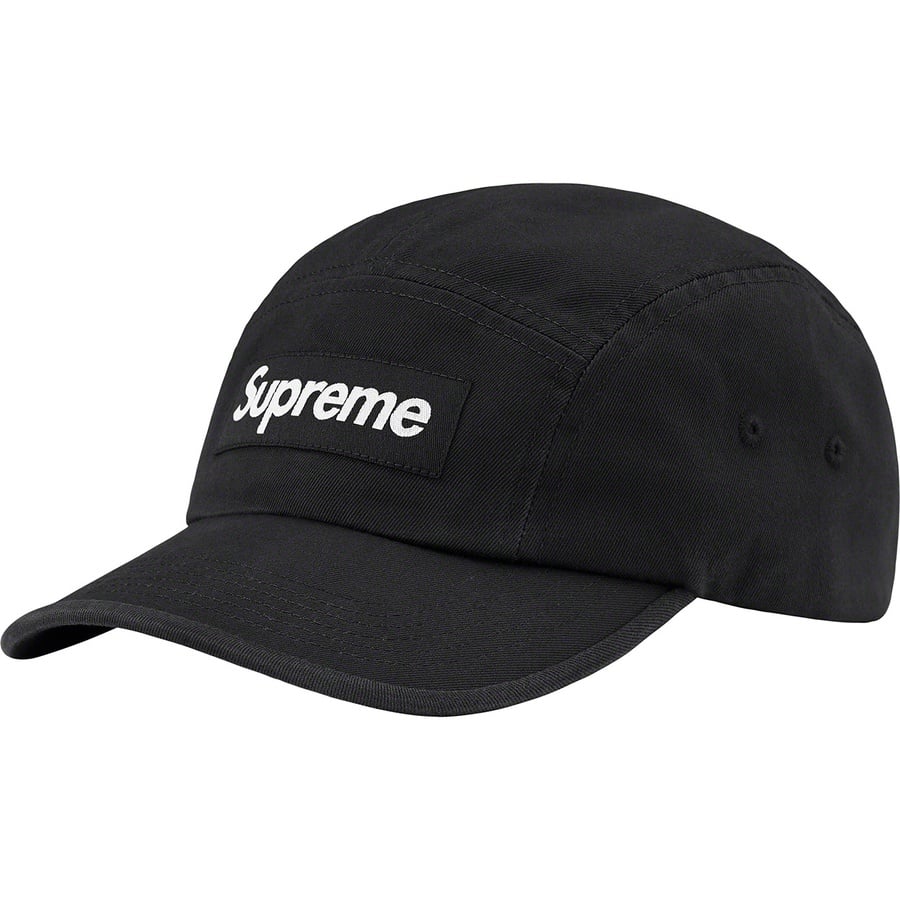 Details on Washed Chino Twill Camp Cap Black from spring summer
                                                    2022 (Price is $48)