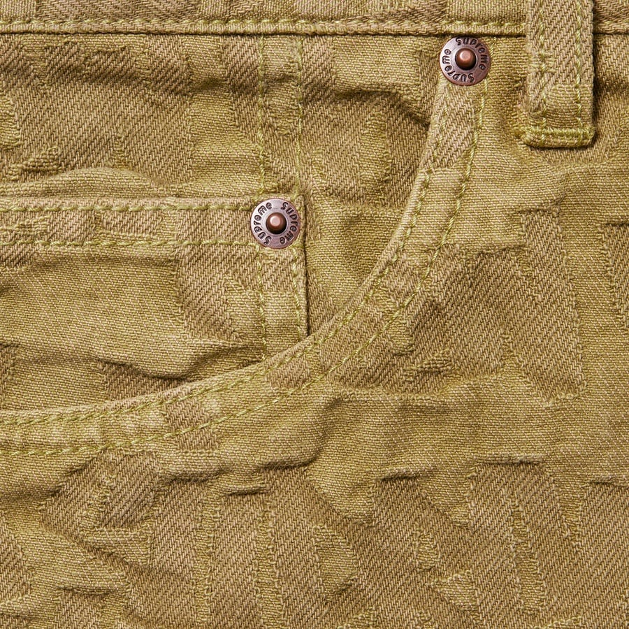 Details on Fat Tip Jacquard Regular Jean Olive from spring summer
                                                    2022 (Price is $178)