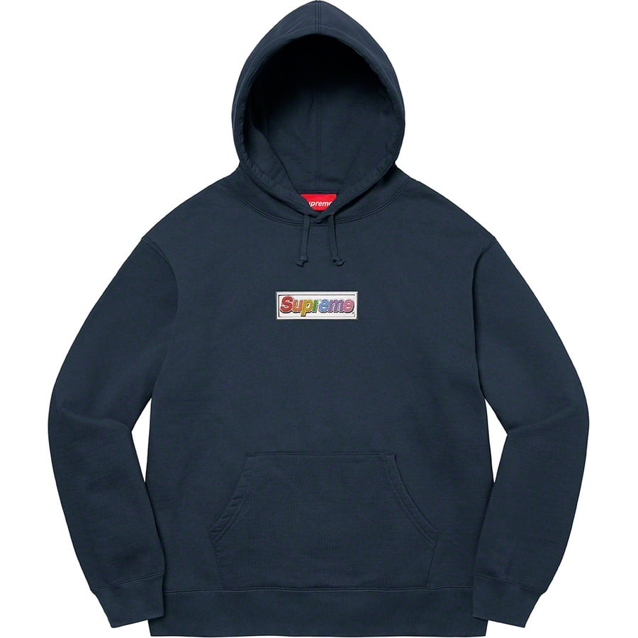 Details on Bling Box Logo Hooded Sweatshirt Navy from spring summer
                                                    2022 (Price is $158)