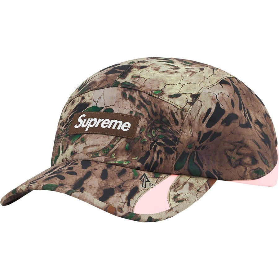 Details on GORE-TEX Paclite Camp Cap Brown Prym1 Camo from spring summer 2022 (Price is $58)