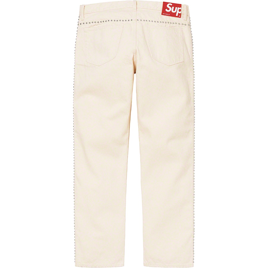 Details on Supreme B.B.Simon Studded Regular Jean Natural from spring summer
                                                    2022 (Price is $398)