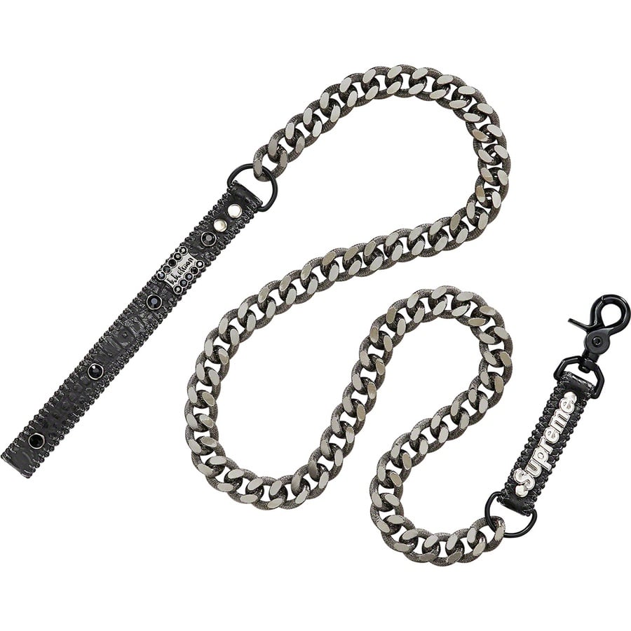 Details on Supreme B.B. Simon Studded Dog Leash Black from spring summer
                                                    2022 (Price is $148)