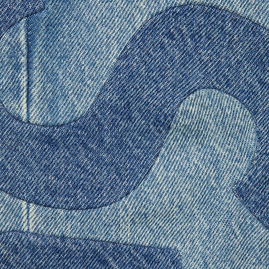 Details on Inset Logo Jean Washed Blue from spring summer 2022 (Price is $198)