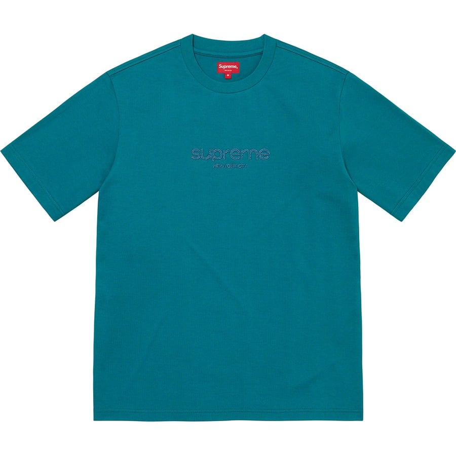 Details on Beaded Logo S S Top Dark Teal from spring summer
                                                    2022 (Price is $88)