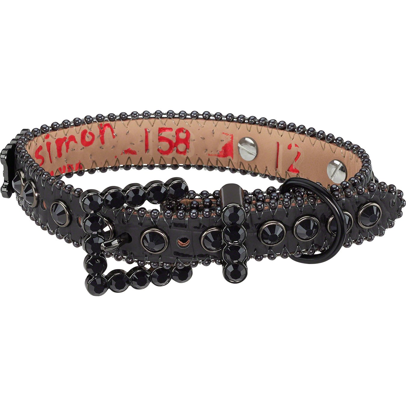 Supreme B.B. Simon Studded Dog Collar - Red