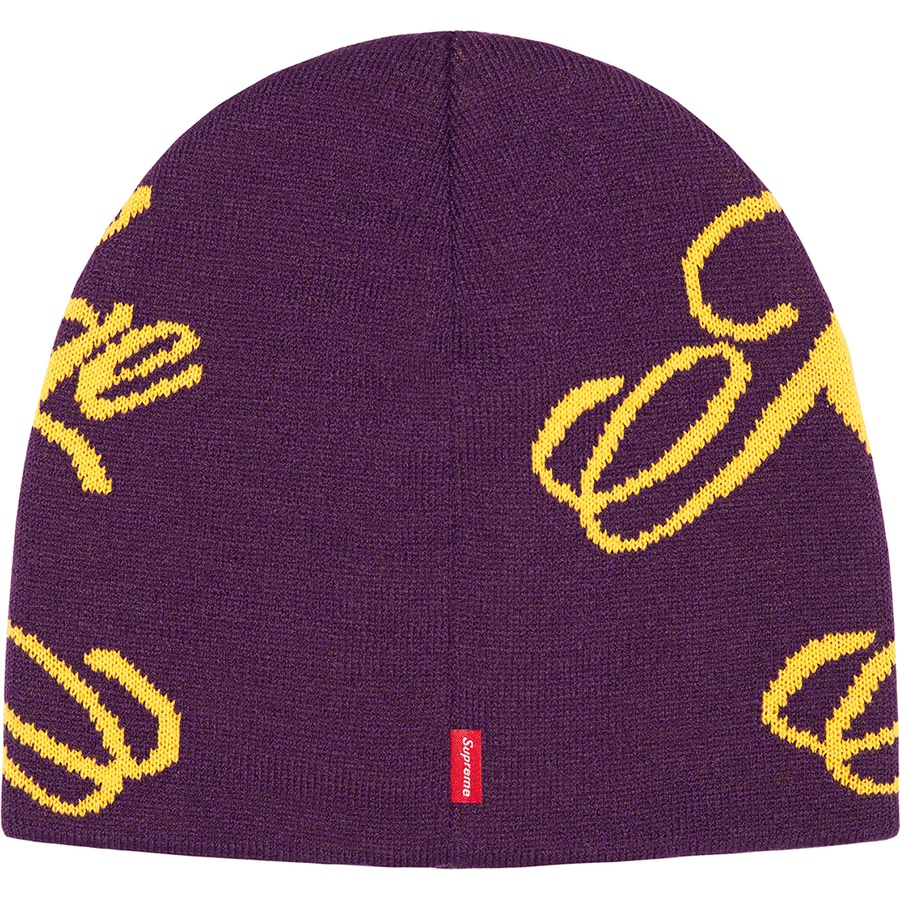 Details on Knowledge Reigns Beanie Purple from spring summer 2022 (Price is $40)