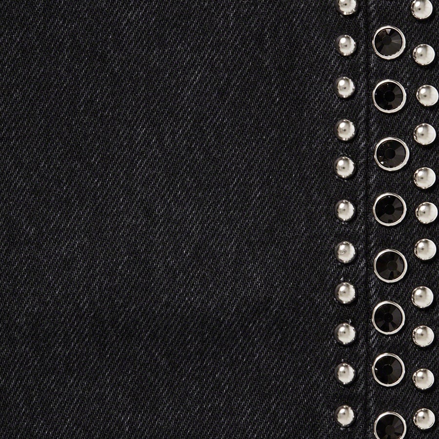 Details on Supreme B.B.Simon Studded Regular Jean Black from spring summer
                                                    2022 (Price is $398)