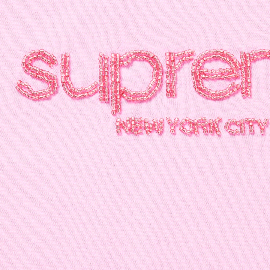 Details on Beaded Logo S S Top Pink from spring summer
                                                    2022 (Price is $88)