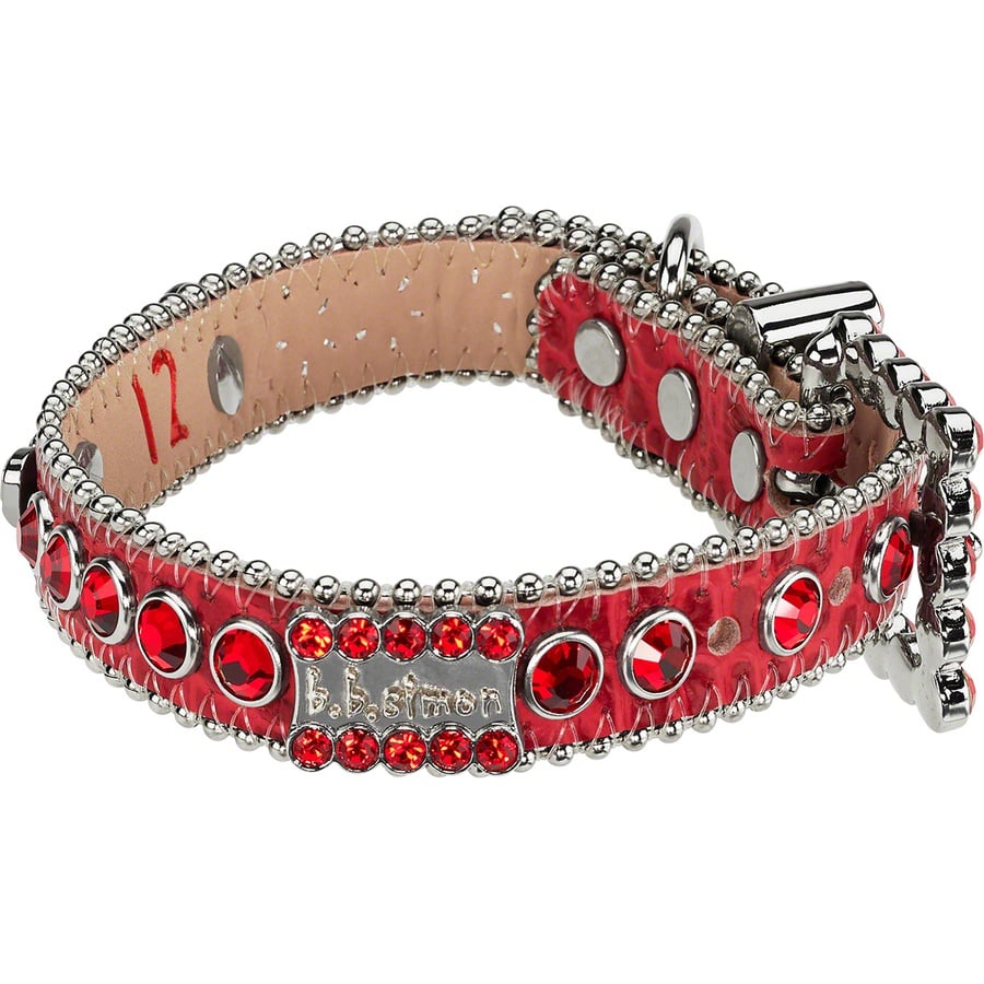 Details on Supreme B.B. Simon Studded Dog Collar Red from spring summer
                                                    2022 (Price is $110)