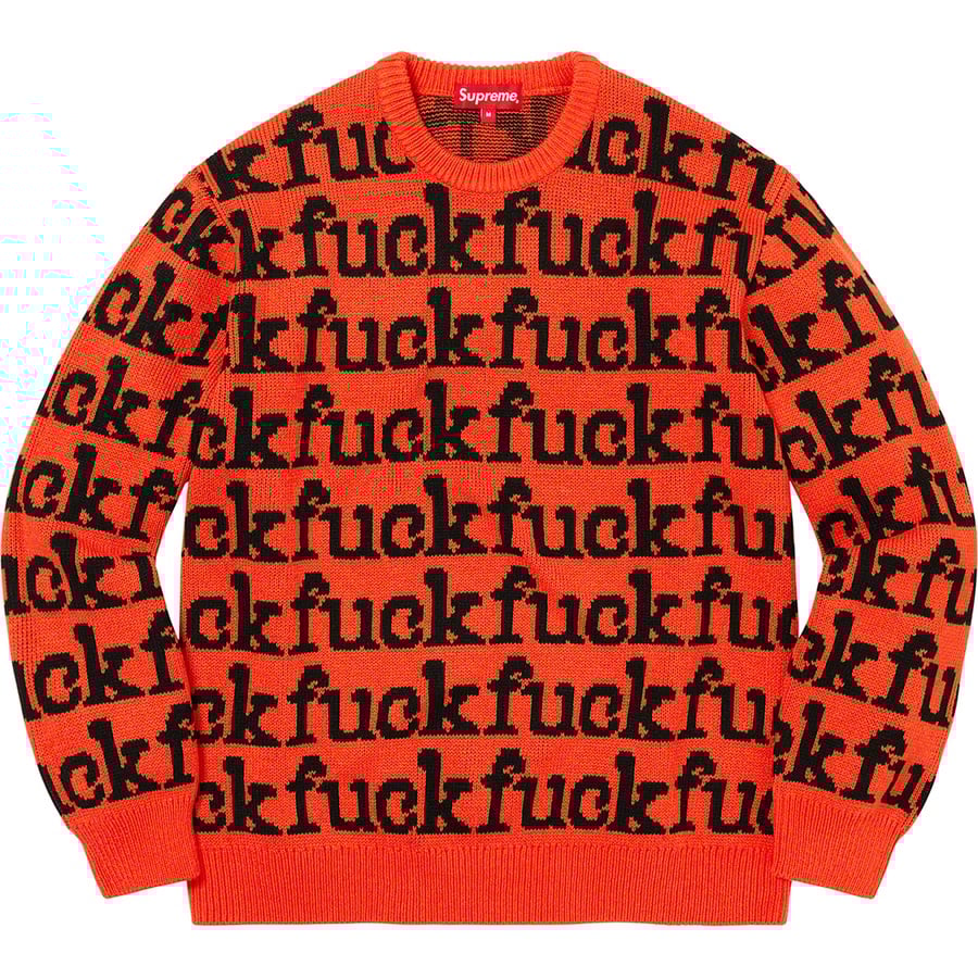 Supreme Fuck Sweater (SS22) - Orange - $158