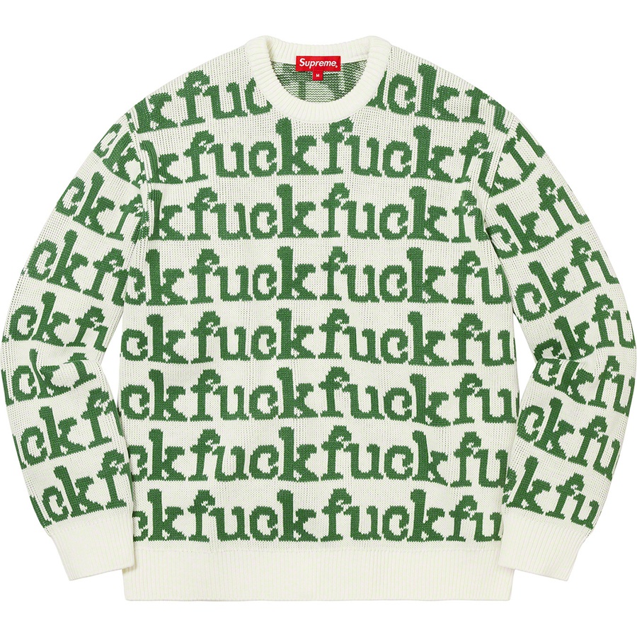 Details on Fuck Sweater White from spring summer
                                                    2022 (Price is $158)