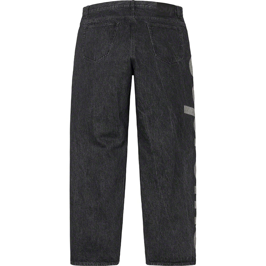 Supreme Inset Logo Jean (SS22) - Black - $198