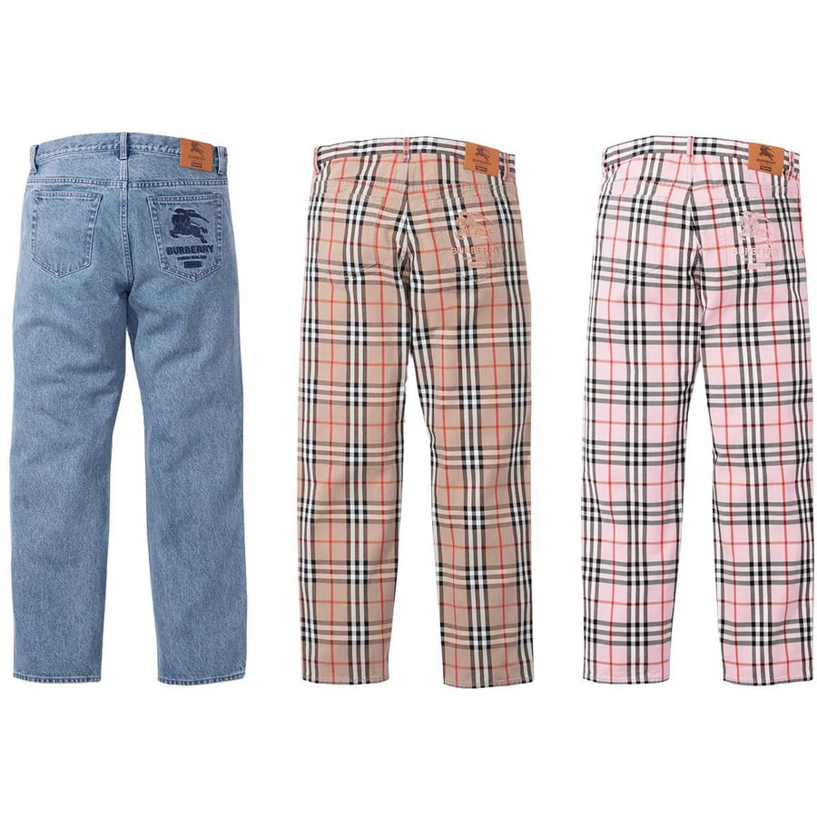 Supreme Supreme Burberry Regular Jean for spring summer 22 season