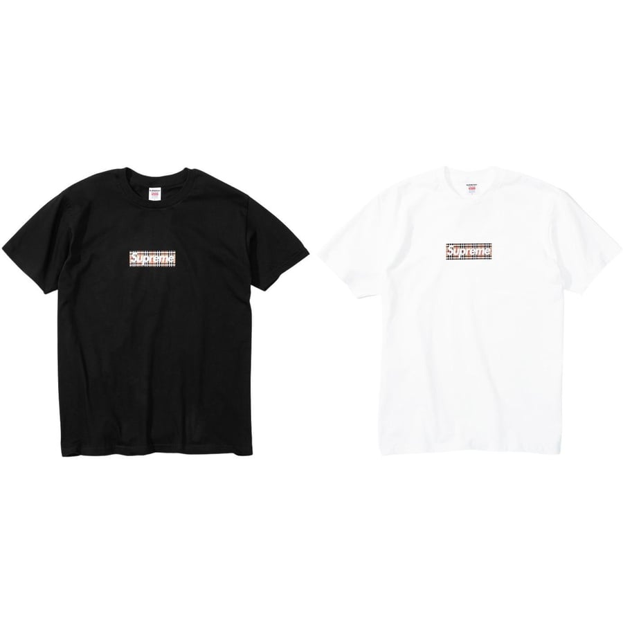 Details on Supreme Burberry Box Logo Tee from spring summer 2022 (Price is $54)