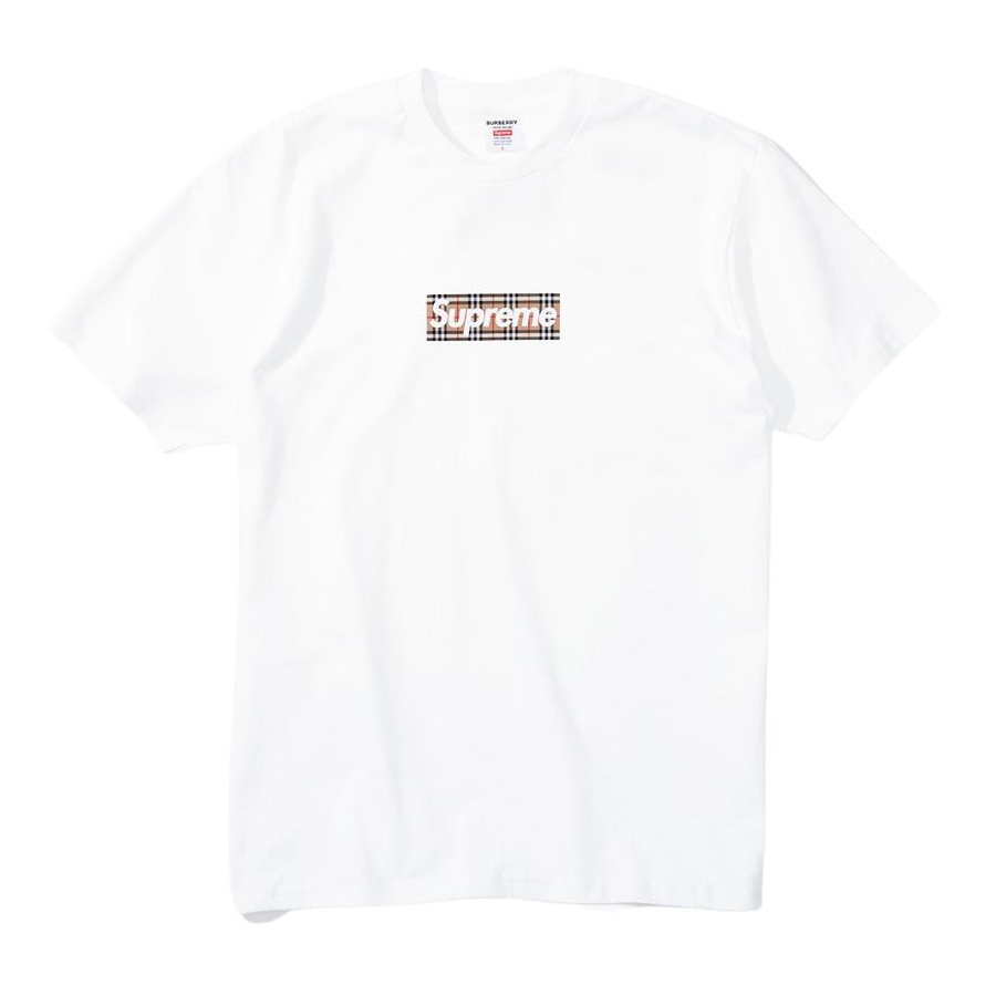 Details on Supreme Burberry Box Logo Tee  from spring summer
                                                    2022 (Price is $54)