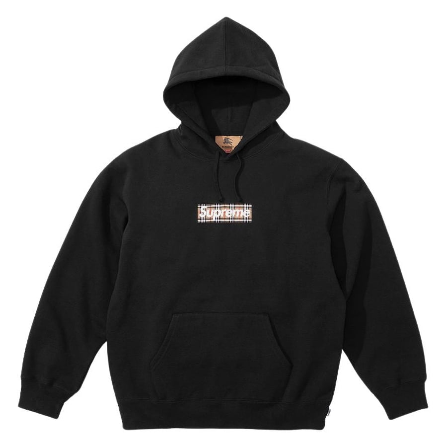 Details on Supreme Burberry Box Logo Hooded Sweatshirt  from spring summer 2022 (Price is $198)