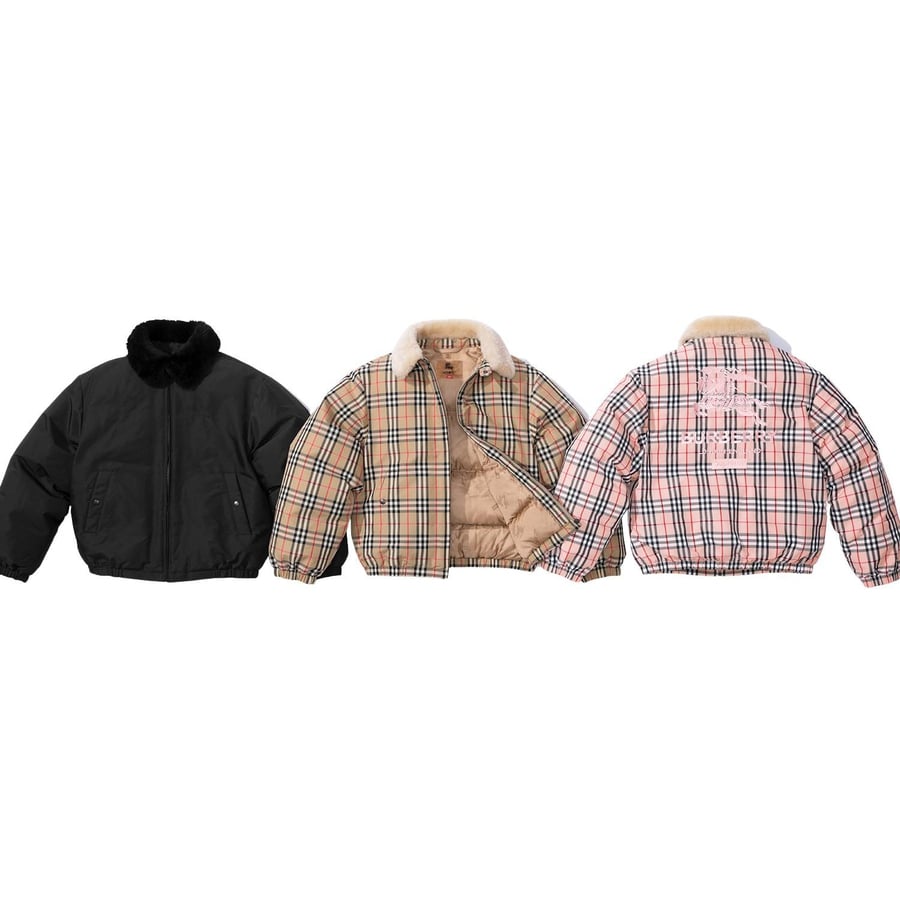 Supreme Supreme BurberryShearling Collar Down Puffer Jacket releasing on Week 3 for spring summer 2022