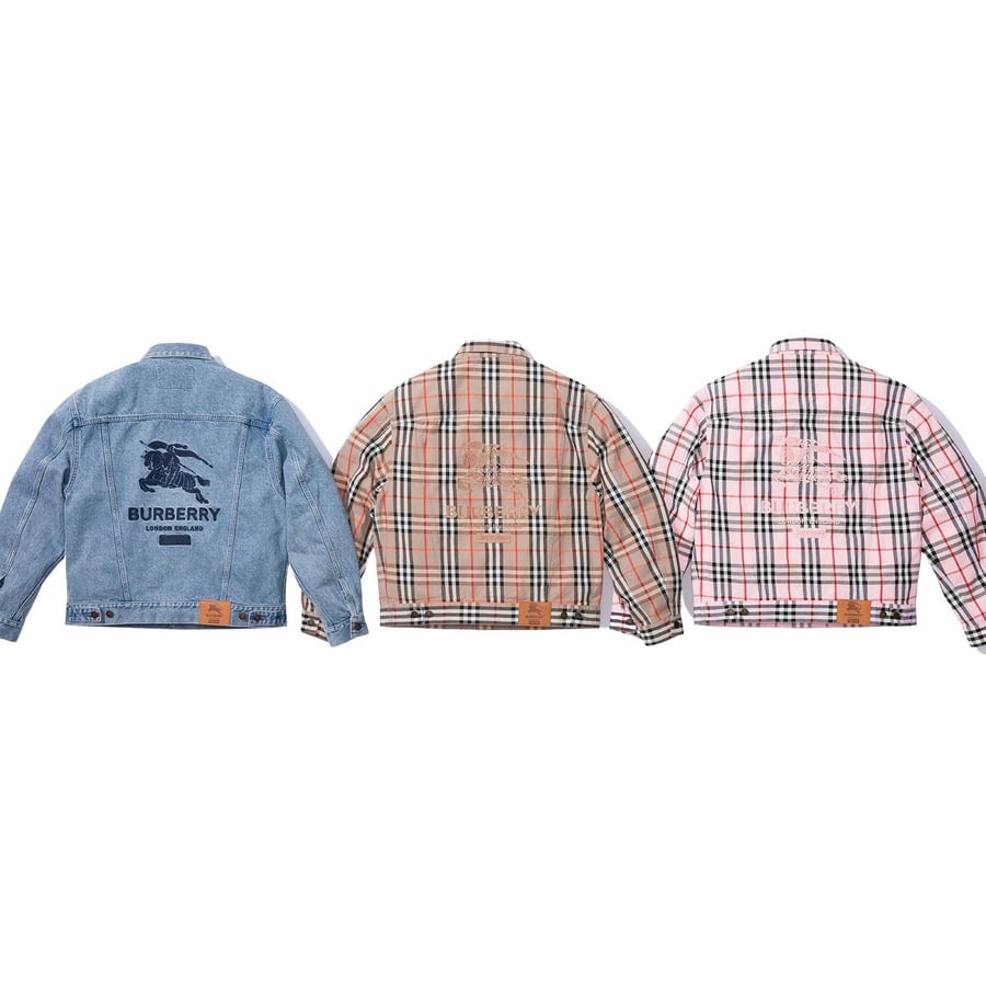 Supreme Supreme Burberry Denim Trucker Jacket releasing on Week 3 for spring summer 2022