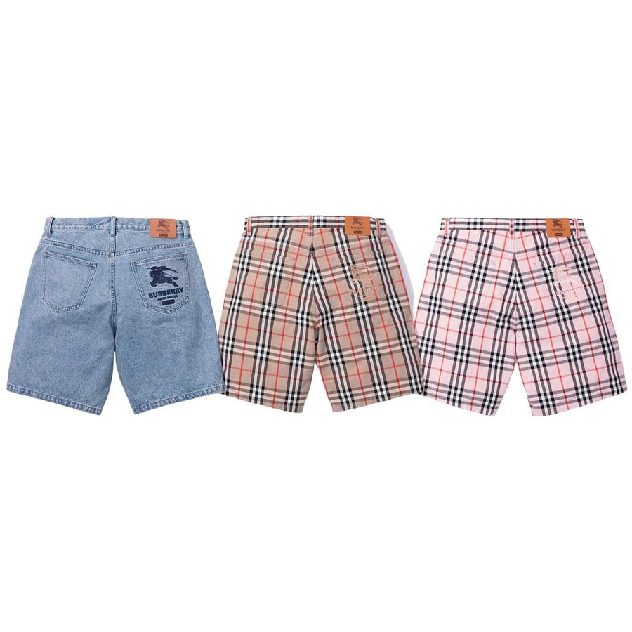 Supreme Supreme Burberry Denim Short releasing on Week 3 for spring summer 2022