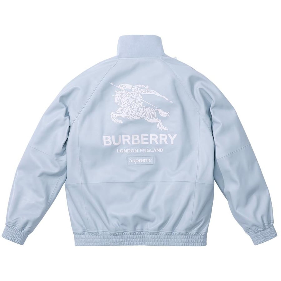 Details on *Burberry exclusive* Supreme Burberry Leather Track Jacket  from spring summer
                                                    2022