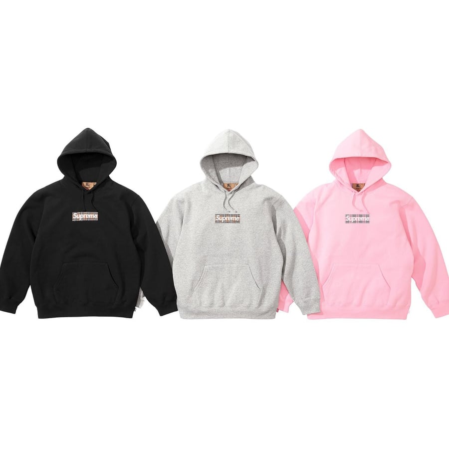 Supreme Supreme Burberry Box Logo Hooded Sweatshirt releasing on Week 3 for spring summer 2022