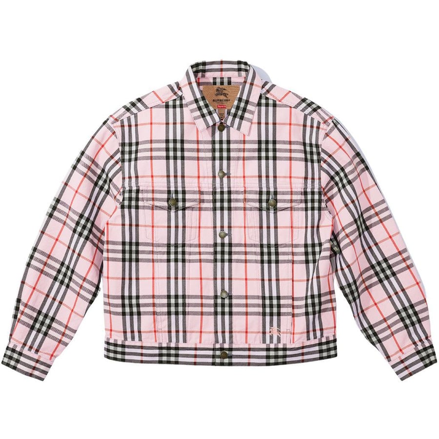 Supreme Burberry Denim Trucker Jacket