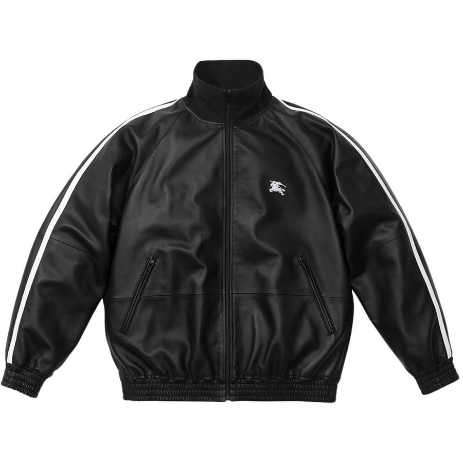 Details on *Burberry exclusive* Supreme Burberry Leather Track Jacket  from spring summer
                                                    2022