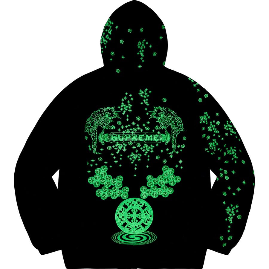 Details on AOI Glow-in-the-Dark Track Jacket Black from spring summer
                                                    2022 (Price is $188)