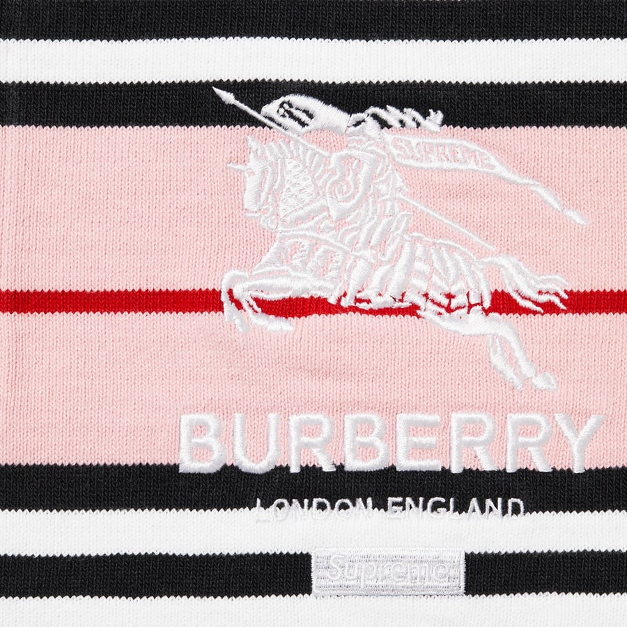 Details on Supreme Burberry Rugby Pink from spring summer
                                                    2022 (Price is $168)