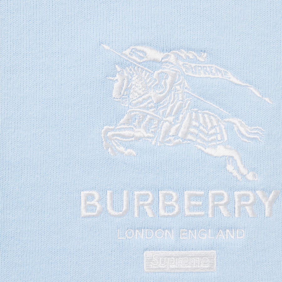 Details on Supreme Burberry Rugby Pale Blue from spring summer
                                                    2022 (Price is $168)