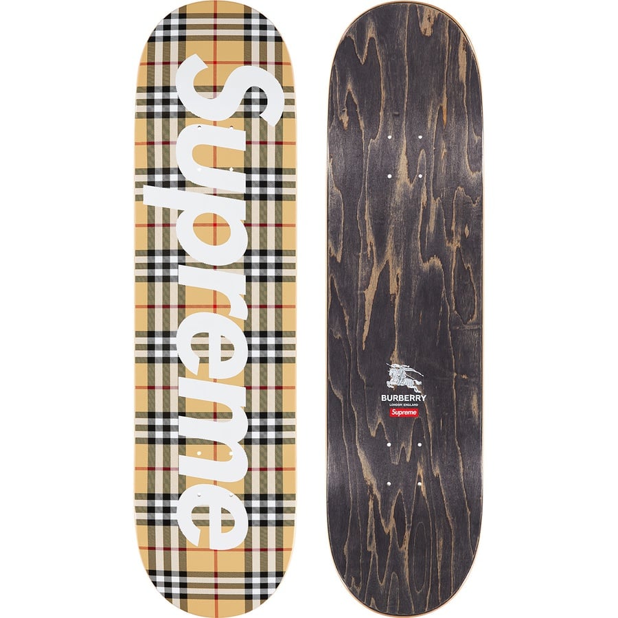 Details on Supreme Burberry Skateboard Beige - 8.5" x 32.25" from spring summer 2022 (Price is $68)
