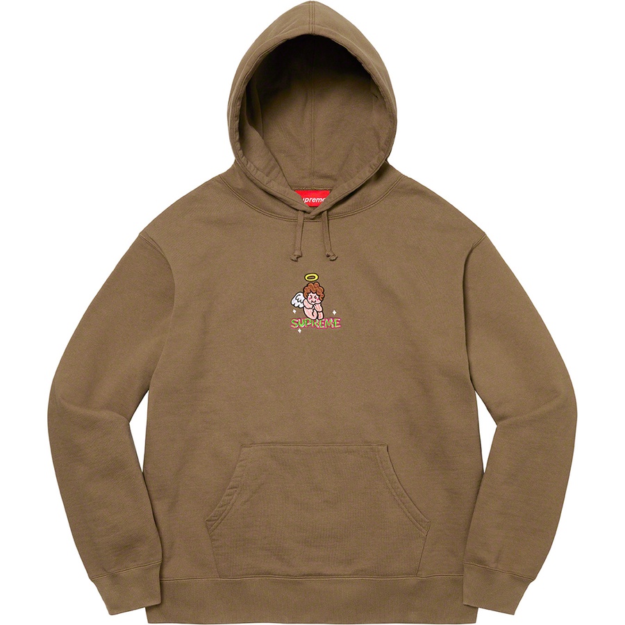Details on Angel Hooded Sweatshirt Olive Brown from spring summer
                                                    2022 (Price is $158)