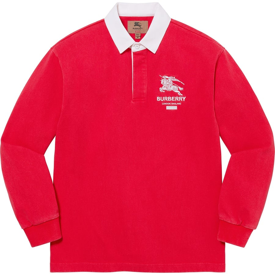 Details on Supreme Burberry Rugby Red from spring summer
                                                    2022 (Price is $168)