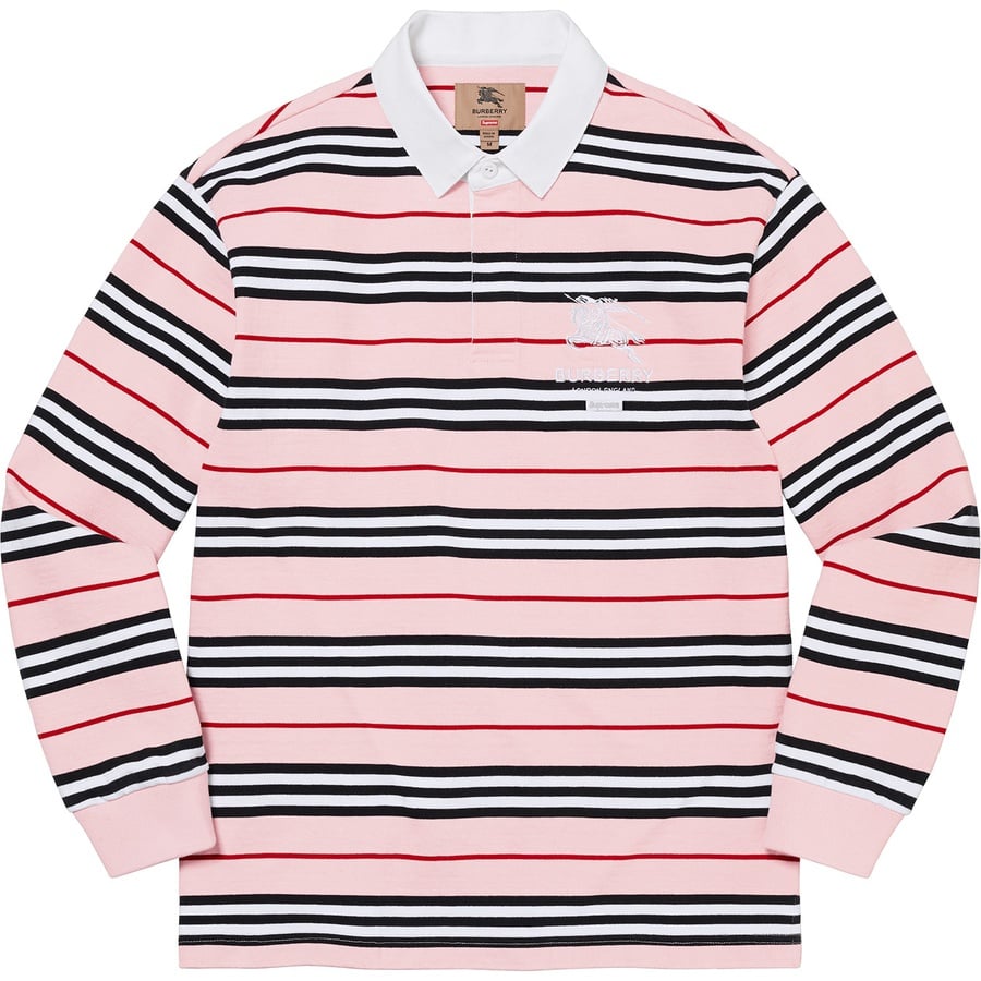 Details on Supreme Burberry Rugby Pink from spring summer
                                                    2022 (Price is $168)