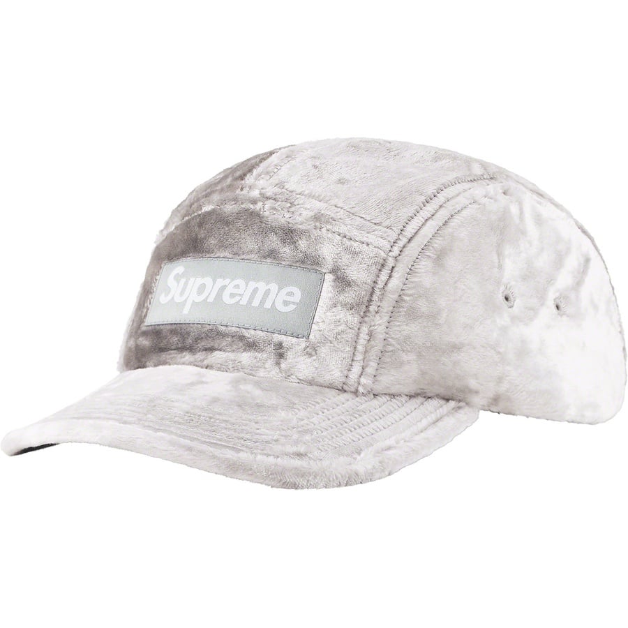 Details on Crushed Velvet Camp Cap Grey from spring summer
                                                    2022 (Price is $54)