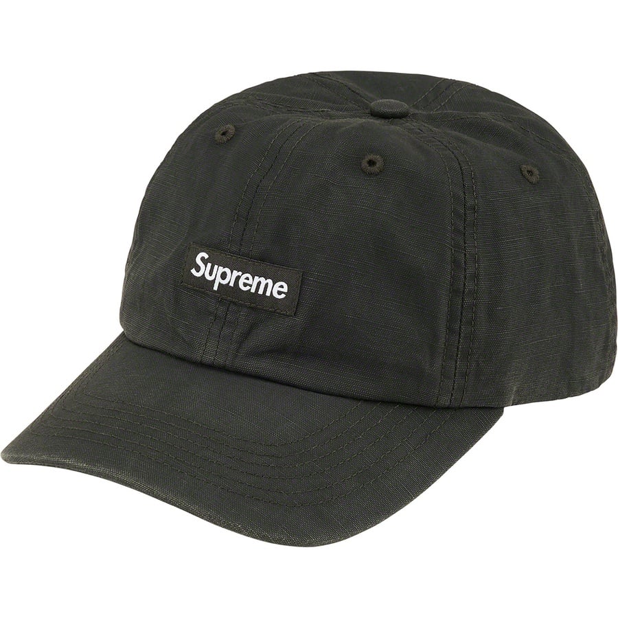 Details on Small Box Coated Linen 6-Panel Black from spring summer
                                                    2022 (Price is $54)