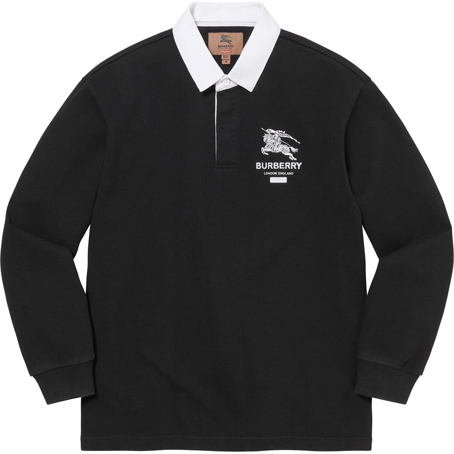 Details on Supreme Burberry Rugby Black from spring summer
                                                    2022 (Price is $168)