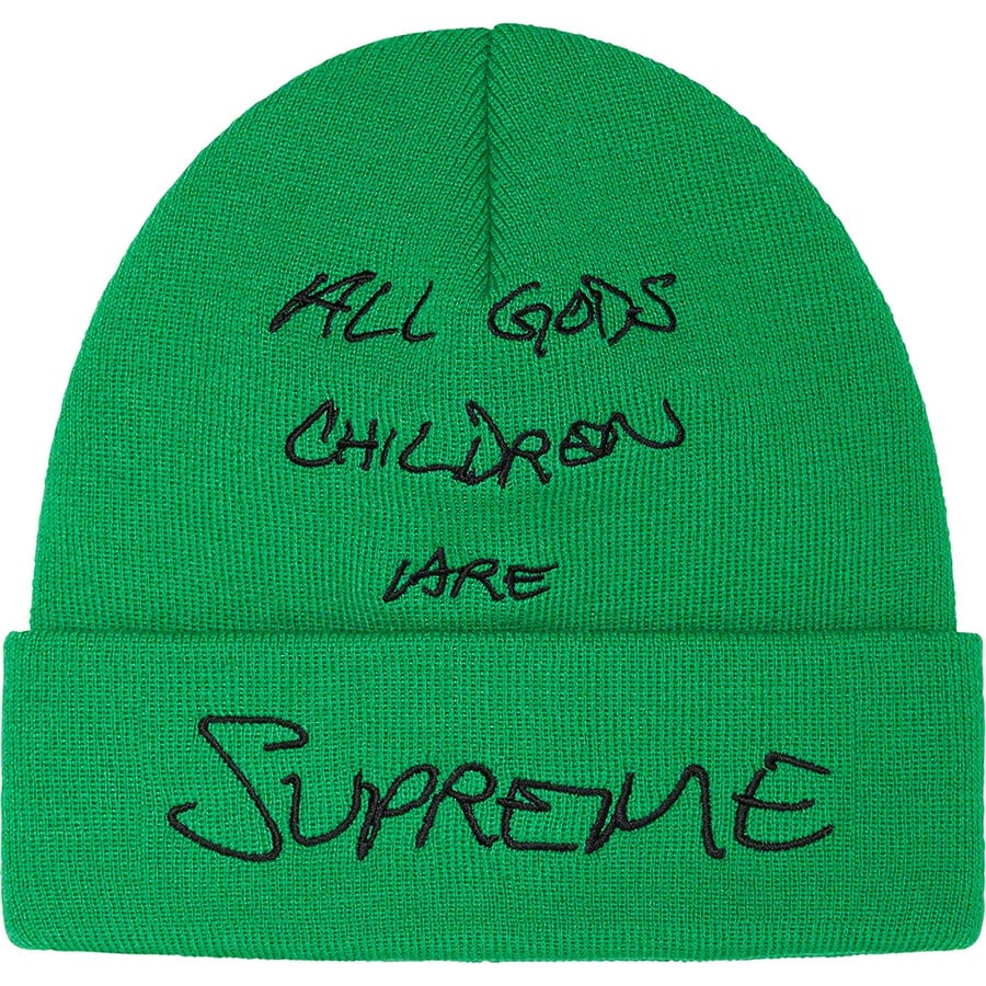 Details on God's Children Beanie Green from spring summer
                                                    2022 (Price is $40)