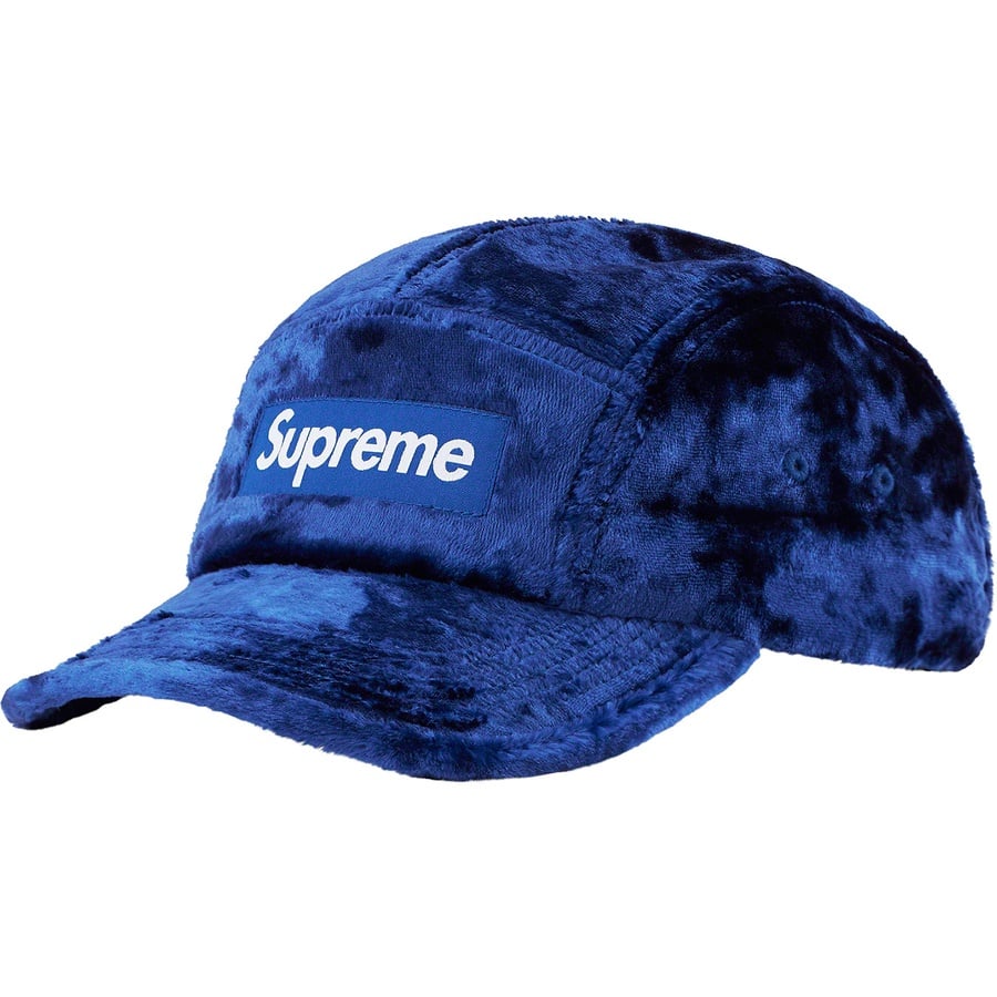 Details on Crushed Velvet Camp Cap Royal from spring summer
                                                    2022 (Price is $54)