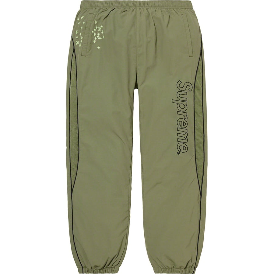 Details on AOI Glow-in-the-Dark Track Pant Olive from spring summer
                                                    2022 (Price is $148)