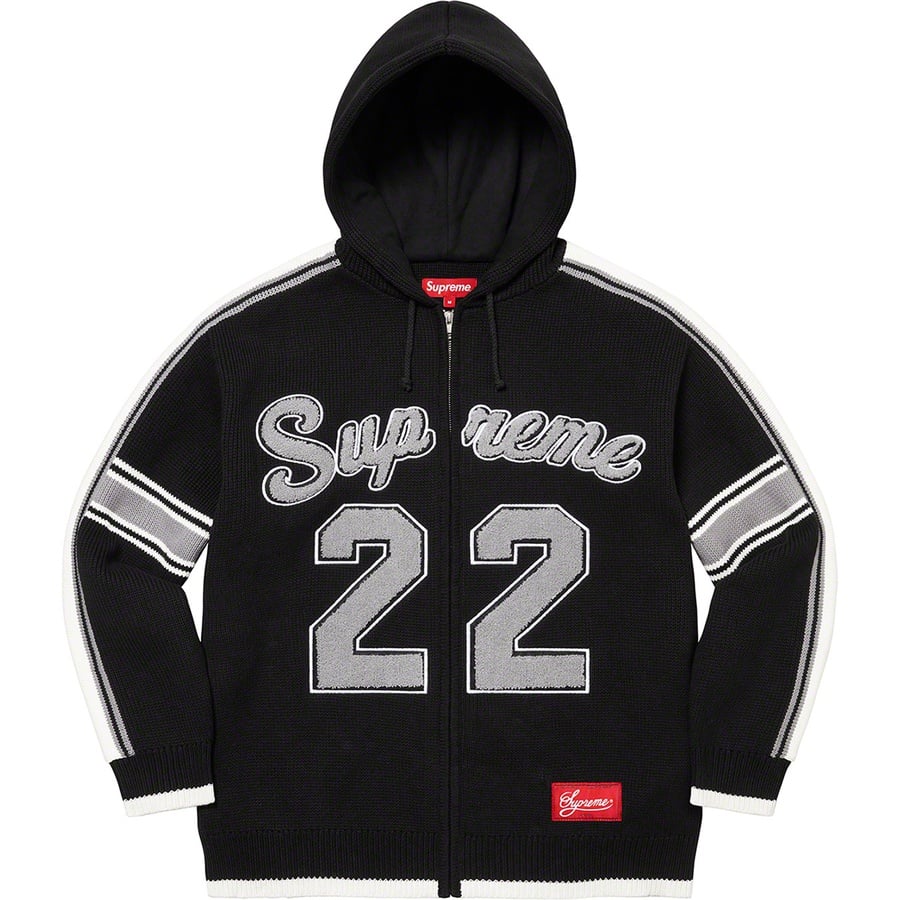 Details on Sport Zip Up Hooded Sweater Black from spring summer 2022 (Price is $198)