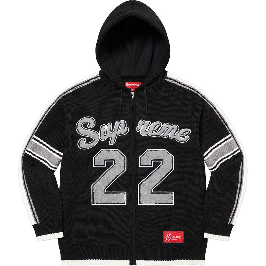 Details on Sport Zip Up Hooded Sweater Black from spring summer
                                                    2022 (Price is $198)