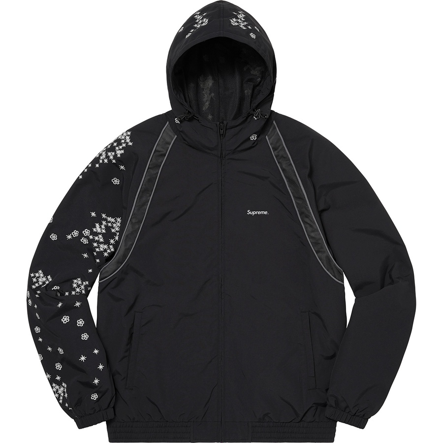 Details on AOI Glow-in-the-Dark Track Jacket Black from spring summer 2022 (Price is $188)