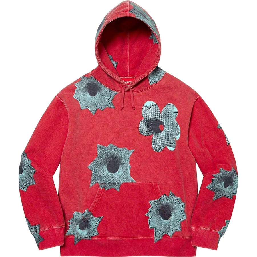 Details on Nate Lowman Hooded Sweatshirt Red from spring summer 2022 (Price is $178)