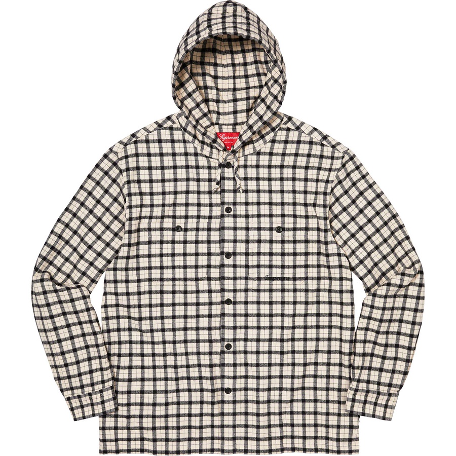 Details on Mini Plaid Hooded Shirt White from spring summer
                                                    2022 (Price is $138)