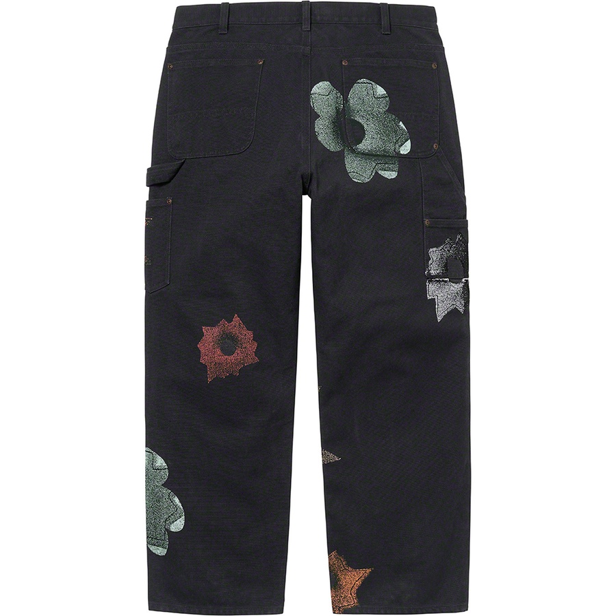 Details on Nate Lowman Double Knee Painter Pant Black from spring summer 2022 (Price is $188)