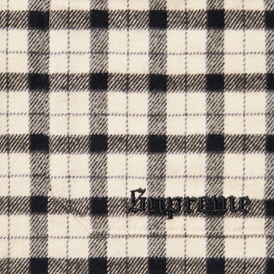 Details on Mini Plaid Hooded Shirt White from spring summer
                                                    2022 (Price is $138)